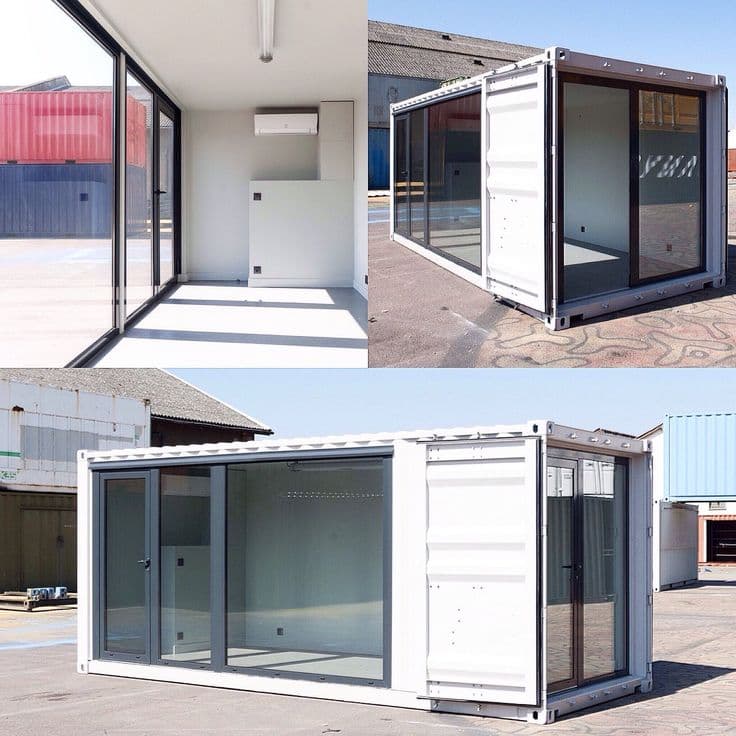 Executive container office fasad kaca — PT Kiranalea